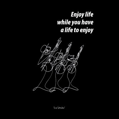 Enjoy Life by Sir Shadow Wall Art Décor 6 x 6 Art Print