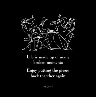 Life is Made Up of Many Broken Moments by Sir Shadow Wall Art Décor 6 x 6 Art Print