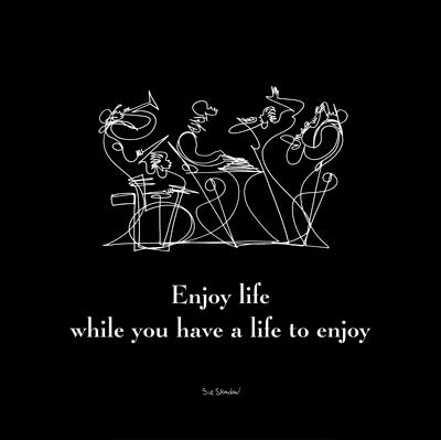 Enjoy Life II by Sir Shadow Wall Art Décor 6 x 6 Art Print