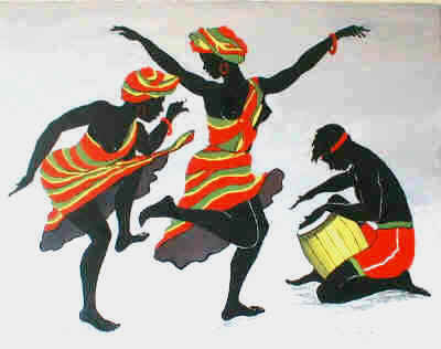 Ebony Dancers I by Romeo Downer Wall Art Décor 24 x 36 Art Print