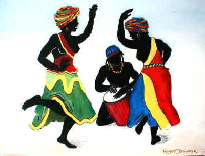 Ebony Dancers II by Romeo Downer Wall Art Décor 24 x 36 Art Print
