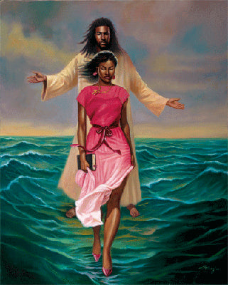 He Walks with Me by Sterling Brown Wall Art Décor 31 x 25 Art Print