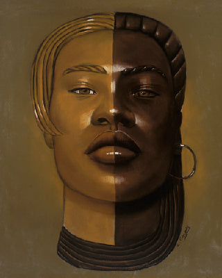 African Mask #29 by Laurie Cooper Wall Art Décor 10 1/2 x 8 1/2 Art Print