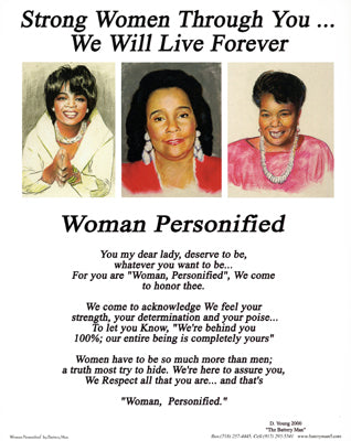 Woman Personified by Batteryman Wall Art Décor 10 x 8 Art Print