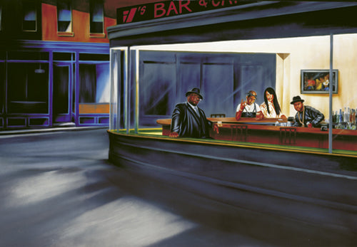 Hip Hop Café by Jay Martin Wall Art Décor 24 x 36 Art Print
