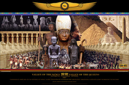 Valley of the Kings and Valley of the Queens Official Cinematic Image by Anthony Whitaker for KMT Enterprises LLC Wall Art Décor 24 x 36 Art Print