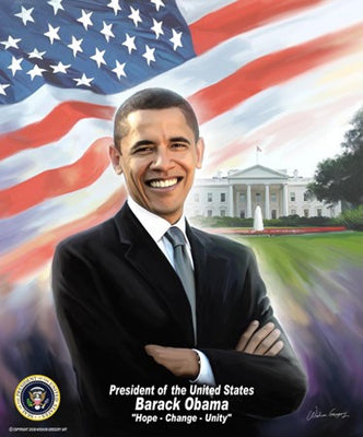 President Barck Obama by Wishum Gregory Wall Art Décor 24 x 20 Art Print
