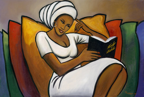 Framed Afternoon Reader by Romeo | 24 x 26