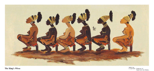 The King's Wives by Annie Lee Wall Art Décor 7 x 15 Art Print