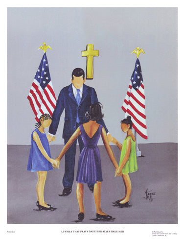 A Family That Prays Together Stays Together by Annie Lee Wall Art Décor 17 x 13 Art Print