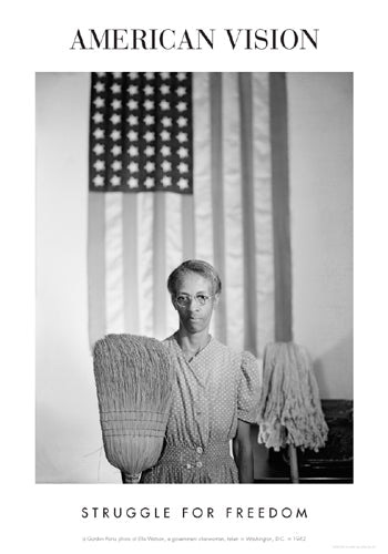 Framed American Gothic, 1942 (Struggle for Freedom) by Gordon Parks