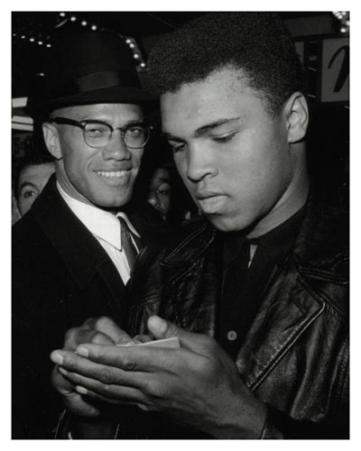 Framed Muhammad Ali and Malcolm X, NYC, March 1, 1964 