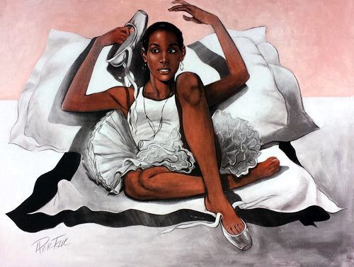 Framed Relaxing Ballerina by Henry C. Porter | 24 x 32