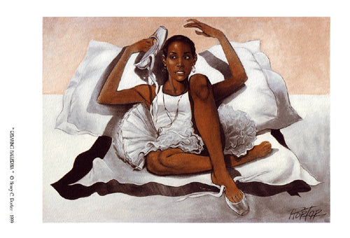 Framed Relaxing Ballerina (mini) by Henry C. Porter | 8 ¼ x 12 ¼