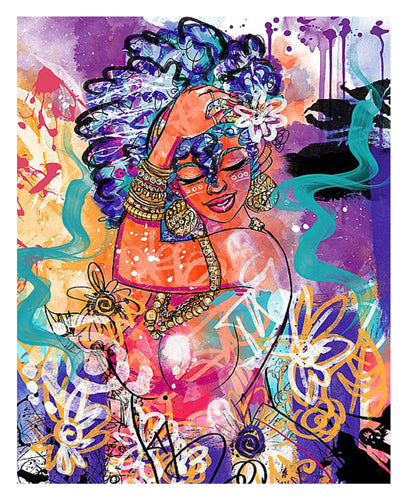 Gold Flowers by Justin Copeland Wall Art Décor 26 ¾ x 21 ¾ Art Print