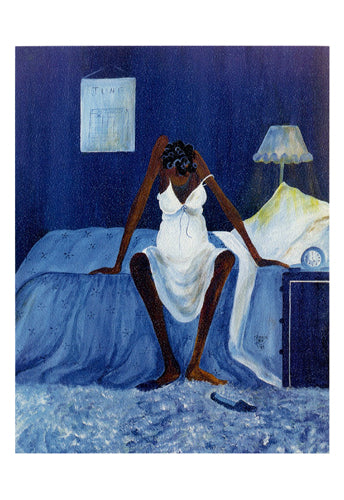 Blue Monday notecard by Annie Lee Wall Art Décor 8 x 5 ½ Art Print