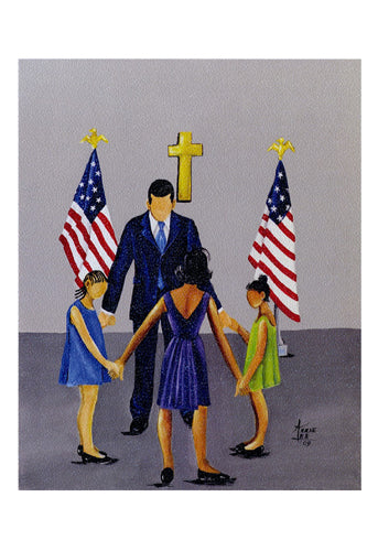 Framed A Family That Prays Together Stays Together (notecard) by Annie Lee