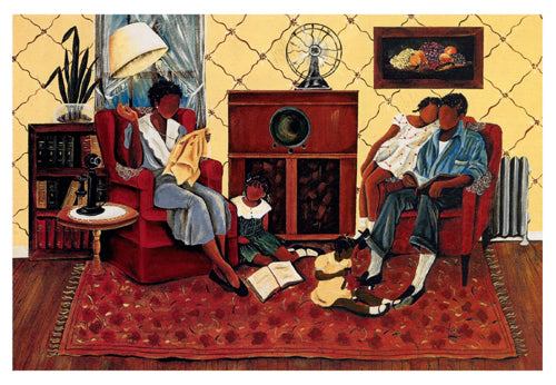 Framed Sunday Evening Radio (notecard) by Annie Lee | 5 ½ x 8