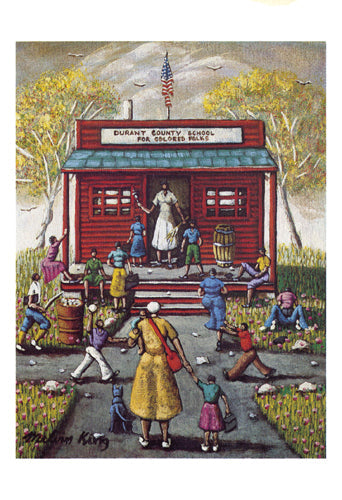 Framed Durant County School (notecard) by Melvin King | 8 x 5 ½