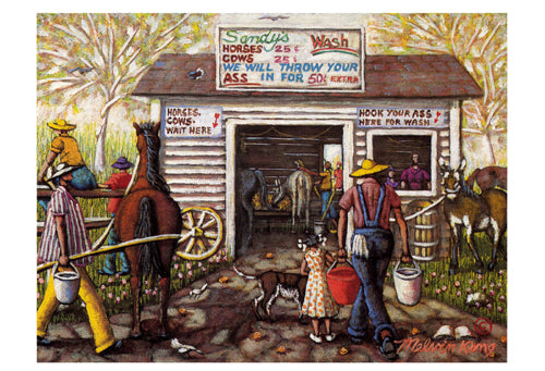 Framed Sandy’s Wash (notecard) by Melvin King | 5 ½ x 8