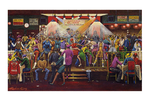 Framed The Steppers Street (notecard) by Melvin King | 5 ½ x 8