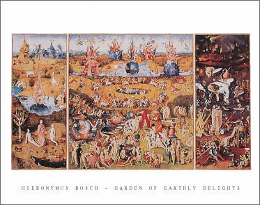 Garden of Earthly Delights by Hieronymus Bosch Wall Art Décor 22 x 28 Art Print