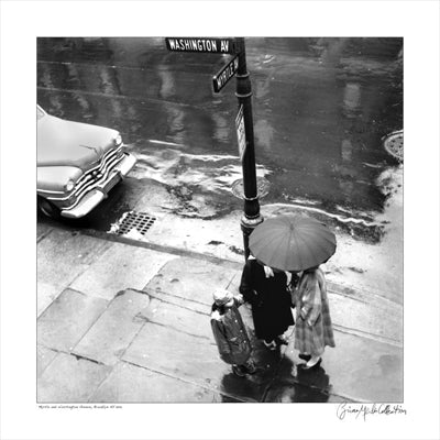 Framed Myrtle Avenue, Brooklyn, New York, 1948 by Merlis Collection