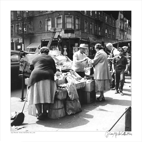 Framed Bleecker Street, Manhattan, 1956 by Merlis Collection