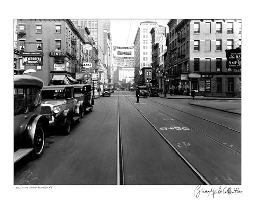 Framed Court Street, Brooklyn, New York, 1928 by Merlis Collection