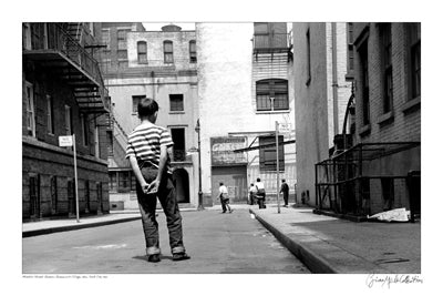 Framed Minetta Street Games, Manhattan, New York, 1955 by Merlis Collection