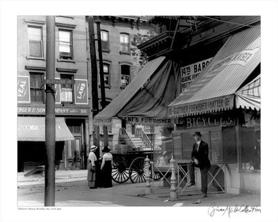 Framed Flatbush Avenue, Brooklyn, New York, 1900 by Merlis Collection