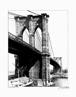 Framed Brooklyn Bridge, New York, 1925 by Merlis Collection
