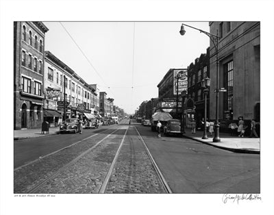 Framed 5th and 7th Avenue, Brooklyn, 1945 by Merlis Collection