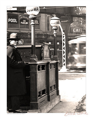 Framed Subway Entrance, Flatbush and Atlantic Aves, Brooklyn by Merlis Col...