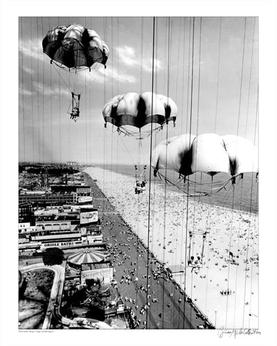 Framed Parachute Jump, Coney Island, 1958 by Merlis Collection