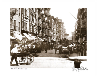 Framed Mott Street, Manhattan, New York, 1907 by Merlis Collection