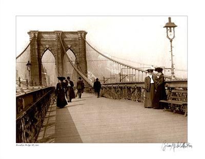 Framed Brooklyn Bridge, New York, 1905 by Merlis Collection