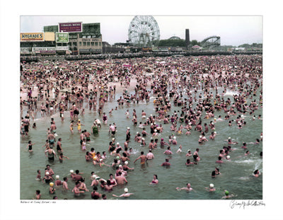 Framed Bathers at Coney Island, 1951 (Color) by Merlis Collection