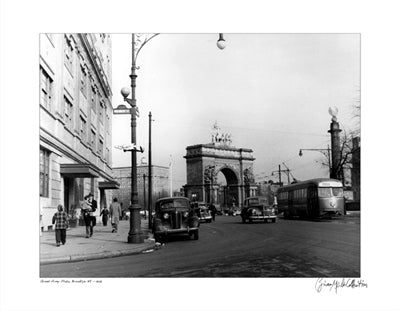 Framed Grand Army Plaza, Brooklyn, 1948 by Merlis Collection
