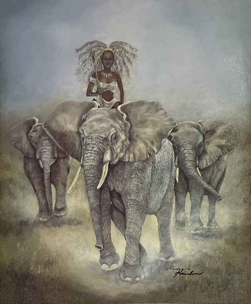 Framed Matriarch of Africa by Consuelo Gamboa | 23 7/8 x 19 ¾