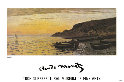 Framed La Plage a Sainte-Adresse by Claude Monet | 21 x 31 5/8