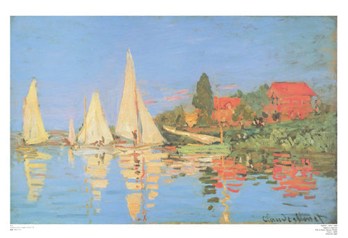 Framed Art Régates à Argenteuil by Claude Monet | 21 5/8 x 31 ½