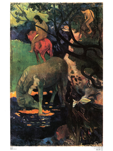 Framed Le Cheval Blanc by Paul Gauguin | 31 ½ x 23 ½