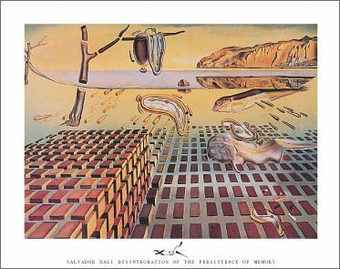 Disintegration of the Peristence of Memory by Salvador Dali Wall Art Décor 22 x 28 Art Print