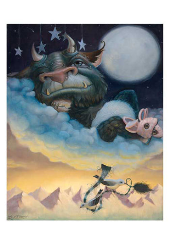 Sleep Monster by Leslie Ditto Wall Art Décor 20 x 14 Art Print