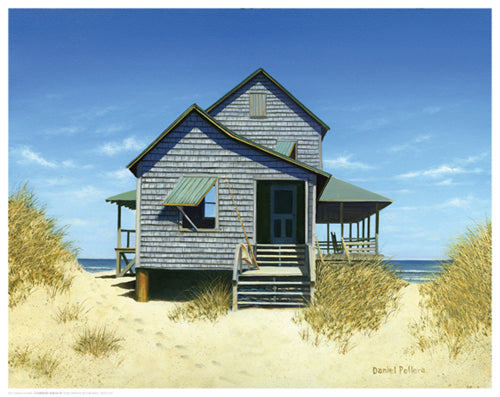 Oceanfront Bungalow by Daniel Pollera Wall Art Décor 11 1/2 x 14 1/2 Art Print