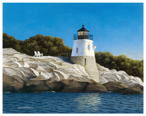 Castle Hill Light by Daniel Pollera Wall Art Décor 11 1/2 x 14 1/2 Art Print