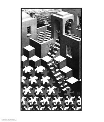 Cycle by M.C. Escher Wall Art Décor 25 5/8 x 21 3/4 Art Print
