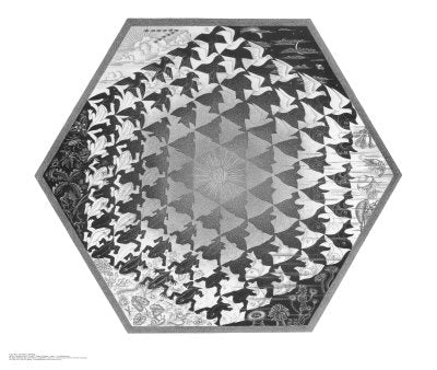 Verbum by M.C. Escher Wall Art Décor 21 3/4 x 25 5/8 Art Print