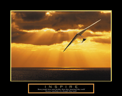 Inspire - Hang Glider by Anon Wall Art Décor 22 x 28 Art Print